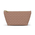 Mocha Drift Accessory Pouch with T‑Bottom- Makeup & Travel Cosmetic Bag