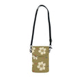 Olive Daisy & Lady Bug Crossbody Cell Phone Bag with Adjustable Strap — Travel & Getaway Accessory
