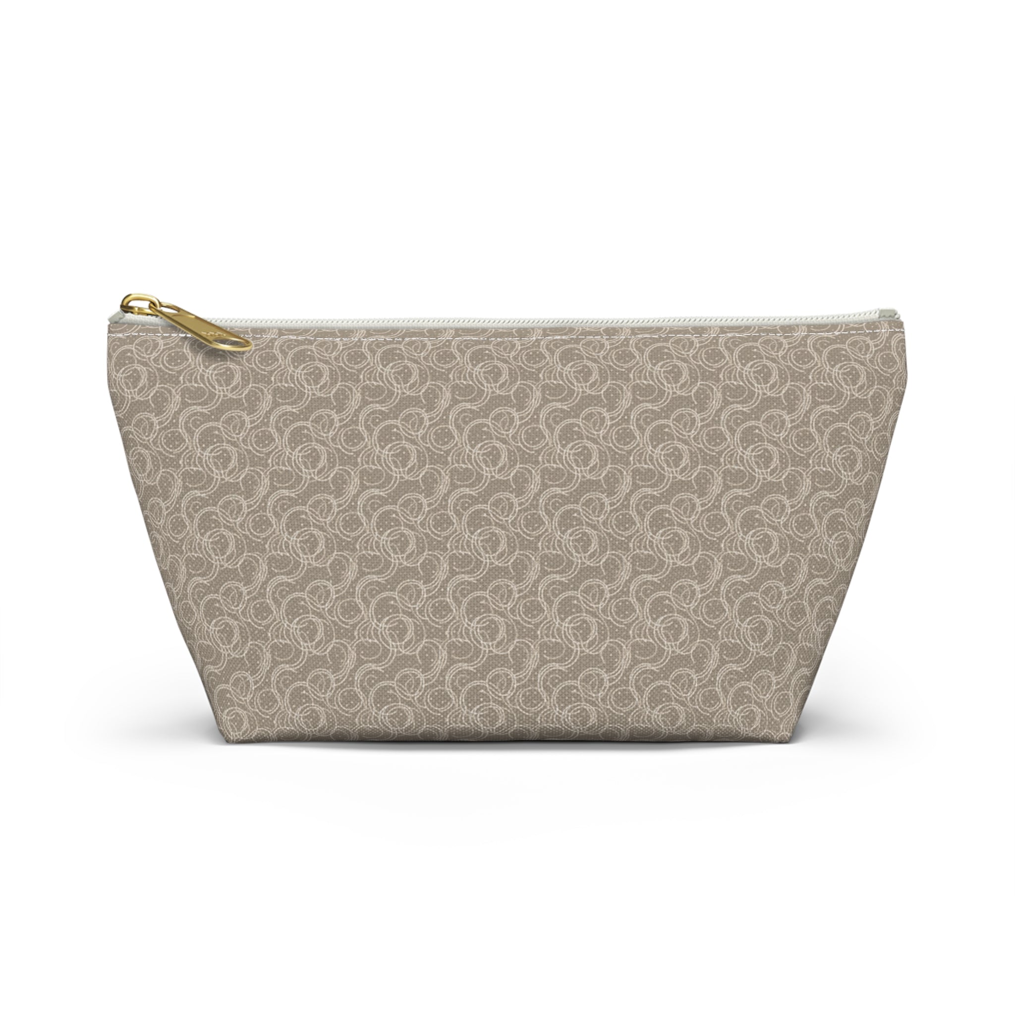 Cocoa Luxe Accessory Pouch with T‑Bottom - Makeup & Travel Cosmetic Bag