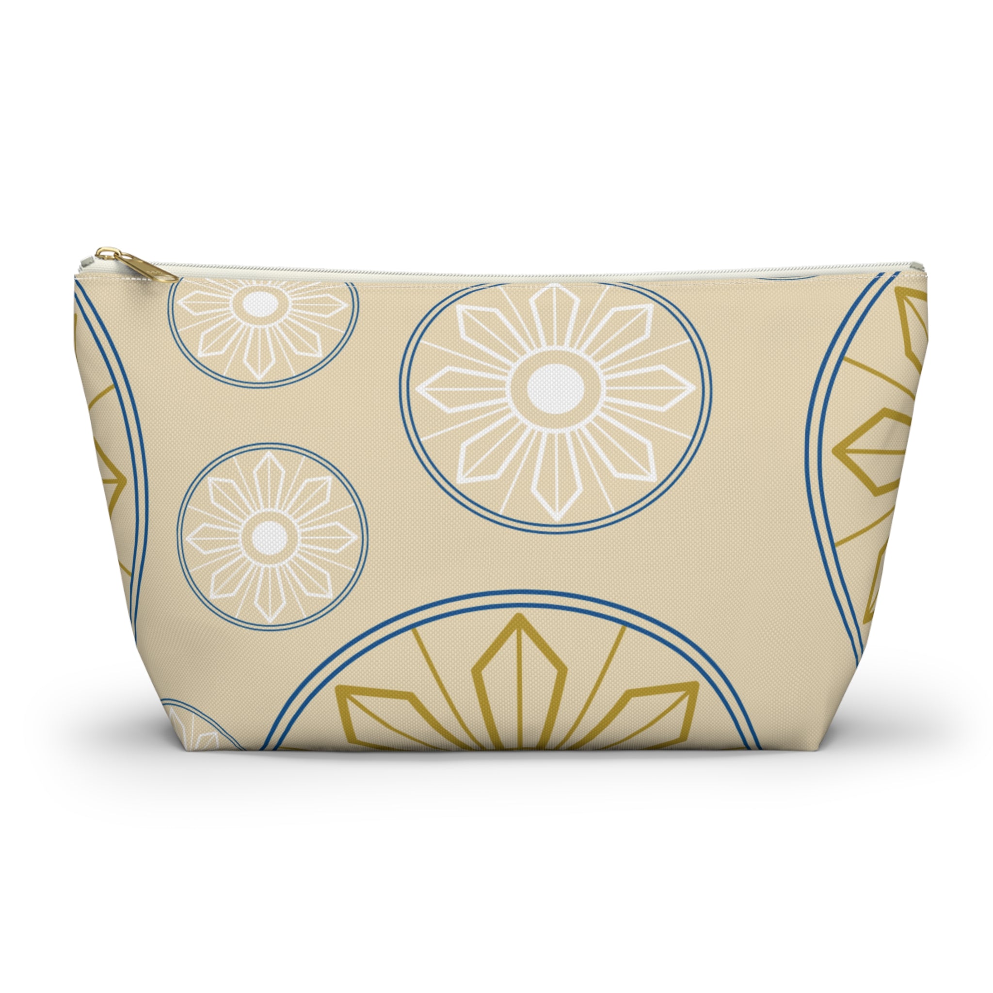 Boho Sunburst Accessory Pouch with T‑Bottom -  Makeup & Travel Organzier