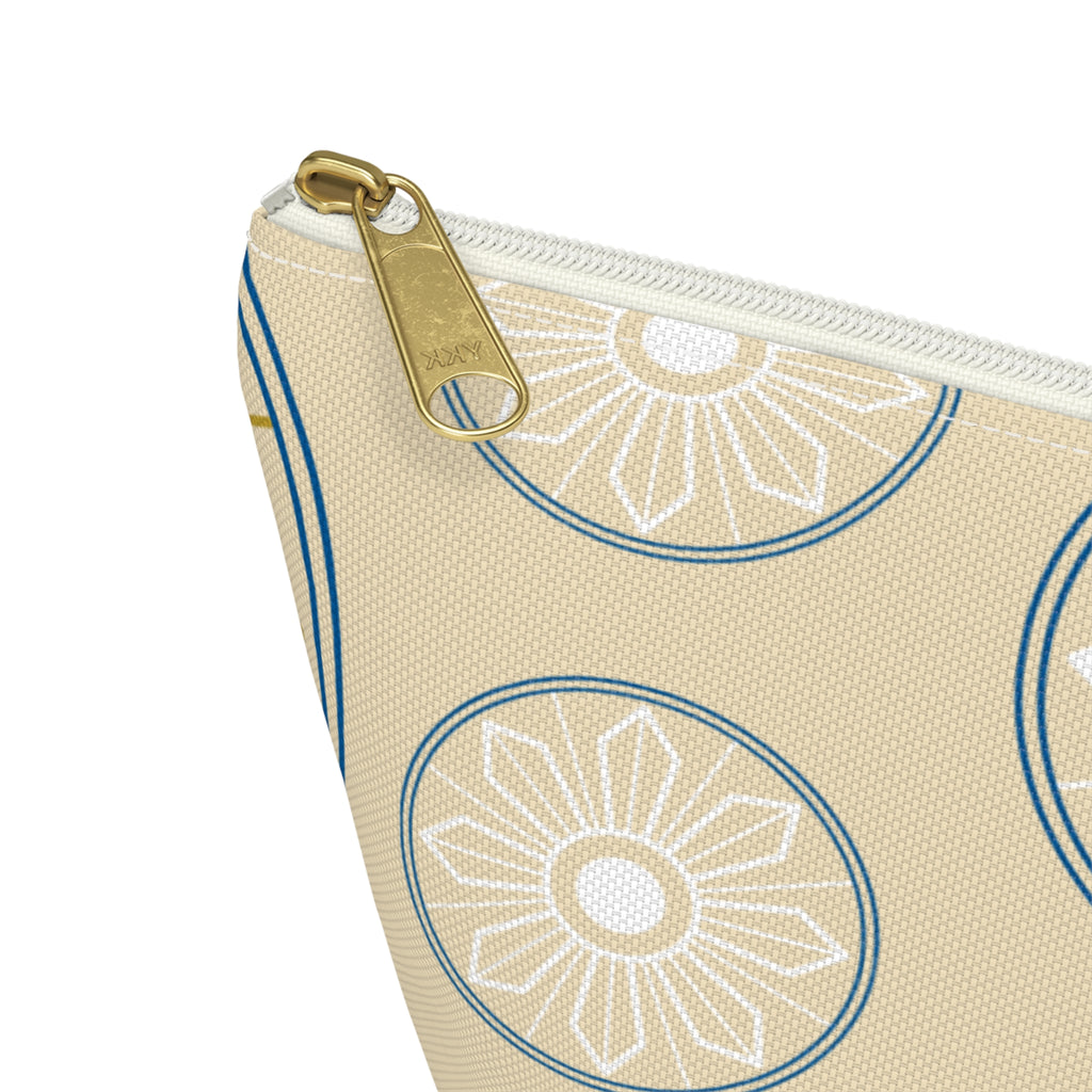 Boho Sunburst Accessory Pouch with T‑Bottom -  Makeup & Travel Organzier