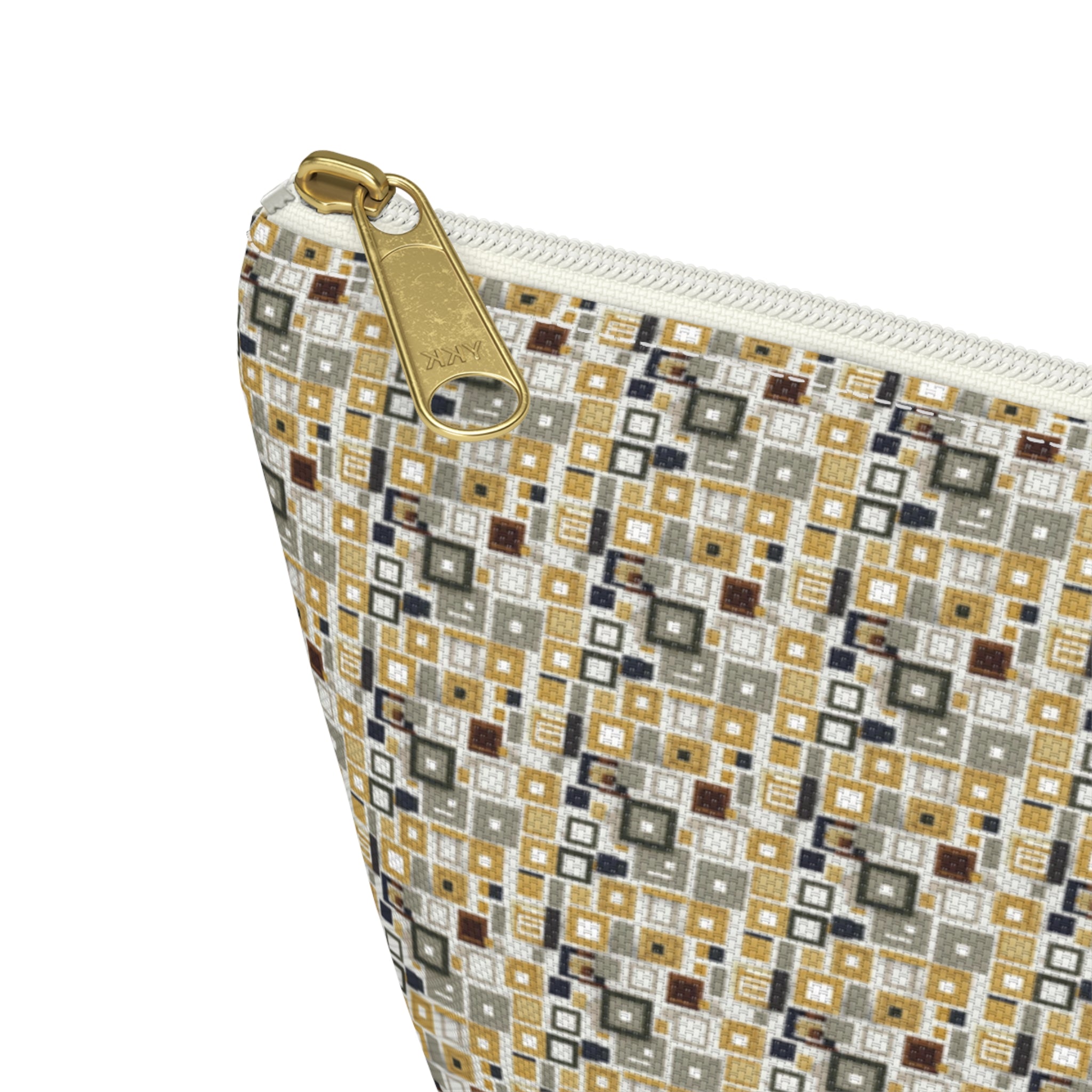 Brown Mirage Accessory Pouch T‑Bottom - Makeup & Travel Cosmetic Bag