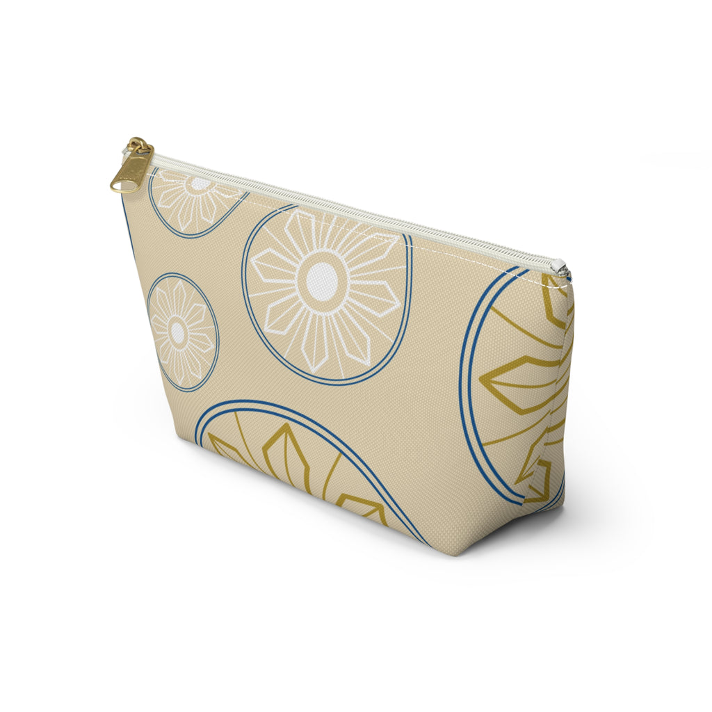 Boho Sunburst Accessory Pouch with T‑Bottom -  Makeup & Travel Organzier