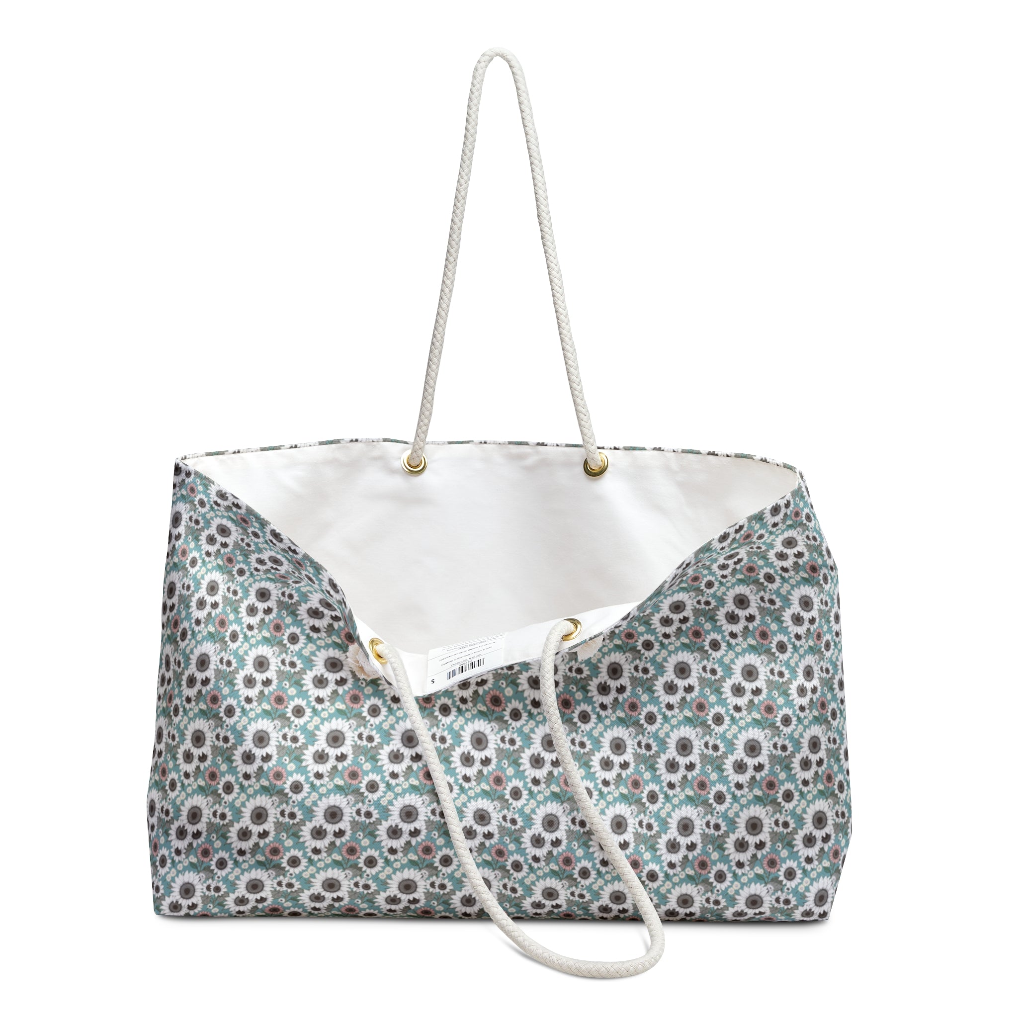 Teal Daisy Floral Weekender Bag - Travel & Getaway