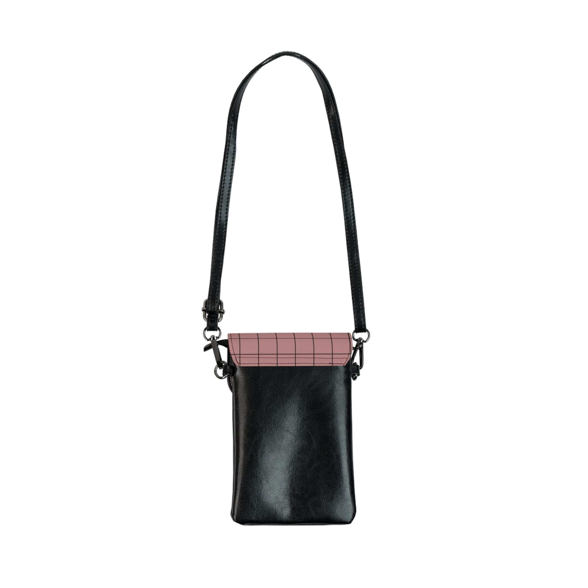 Dusty Rose Gride Crossbody Cell Phone Bag with Adjustabel Strap - Travel & Getaway Accessory