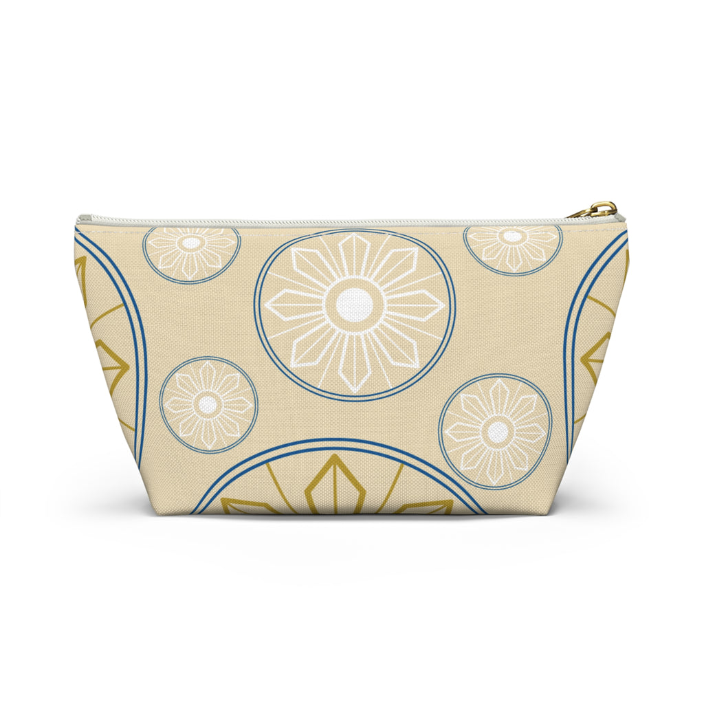Boho Sunburst Accessory Pouch with T‑Bottom -  Makeup & Travel Organzier