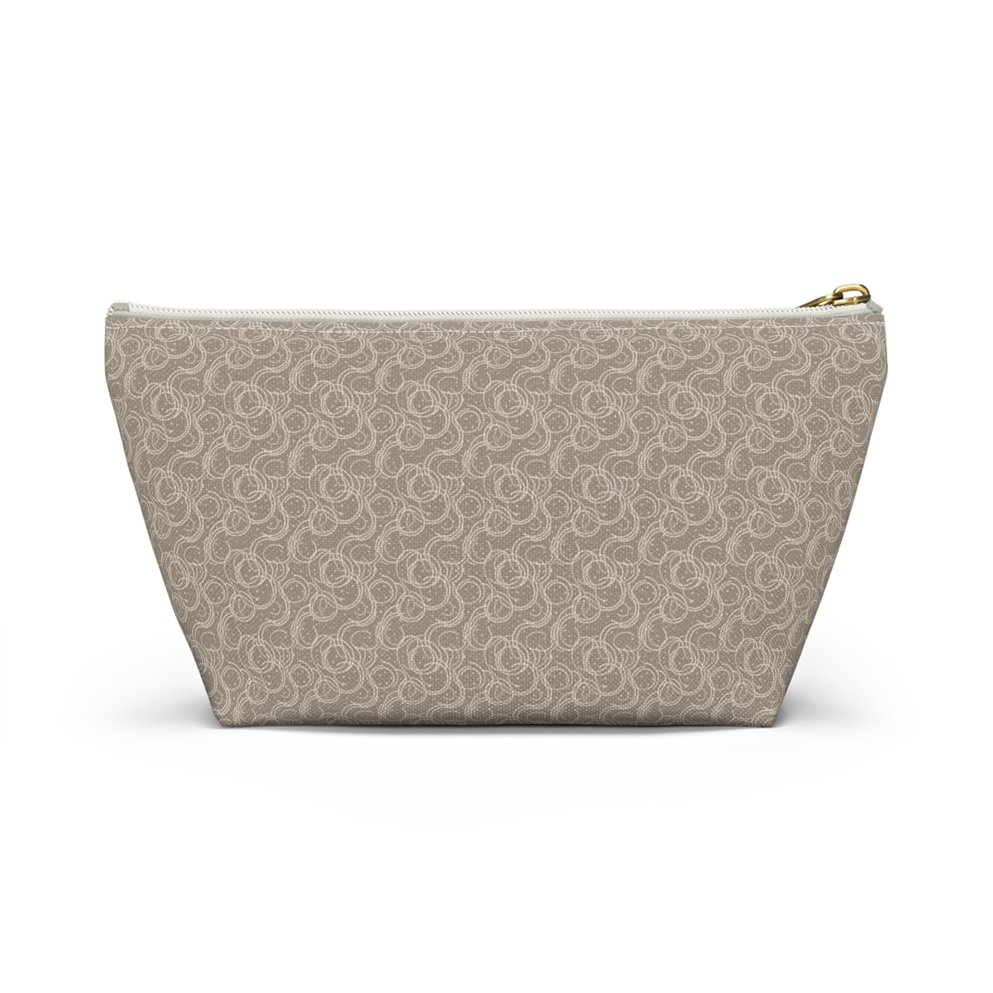 Cocoa Luxe Accessory Pouch with T‑Bottom - Makeup & Travel Cosmetic Bag