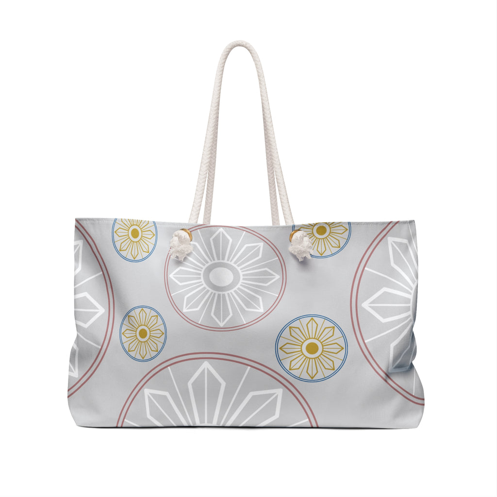 Light Blue Medallion Weekender Bag - Travel & Weekend Tote