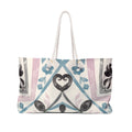 Pastel Tile Heart Pattern Weekender Bag — Travel Tote