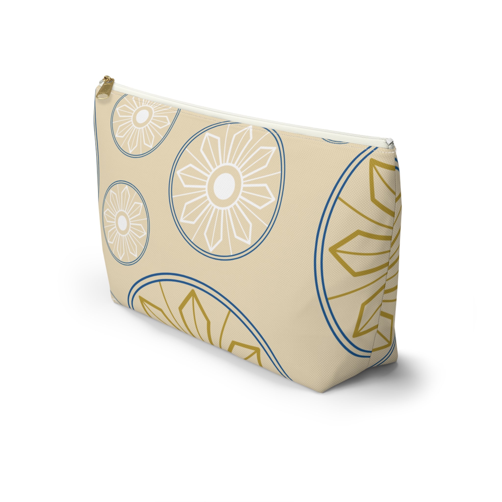 Boho Sunburst Accessory Pouch with T‑Bottom -  Makeup & Travel Organzier