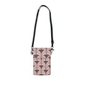 Pink Art Deco Crossbody Cellphone Phone Bag with Adjustable Strap - Travel & Getaway Accessory
