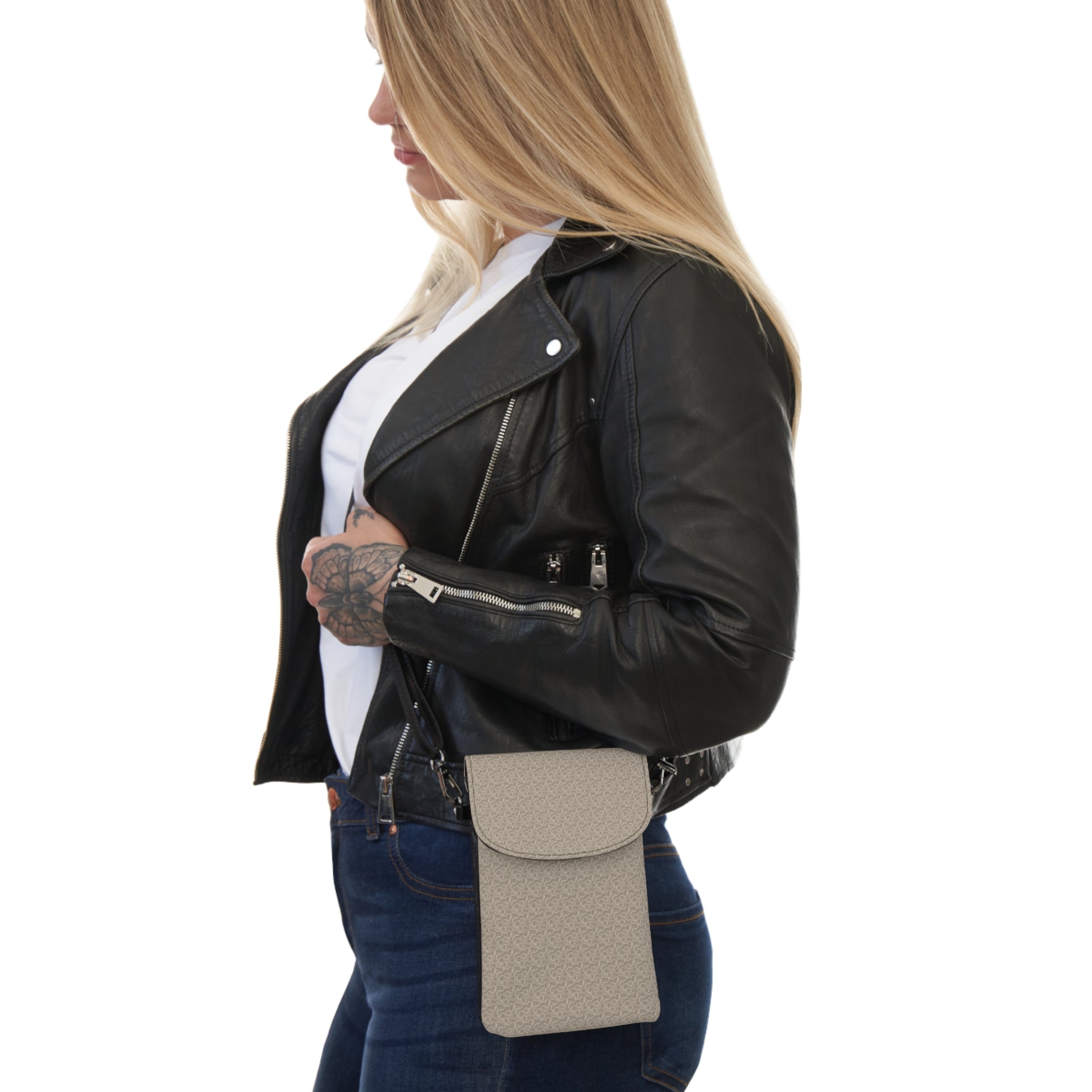 Cocoa Luxe Crossbody Cell Bag with Adustable Strap - Travel & Getaway Accessory