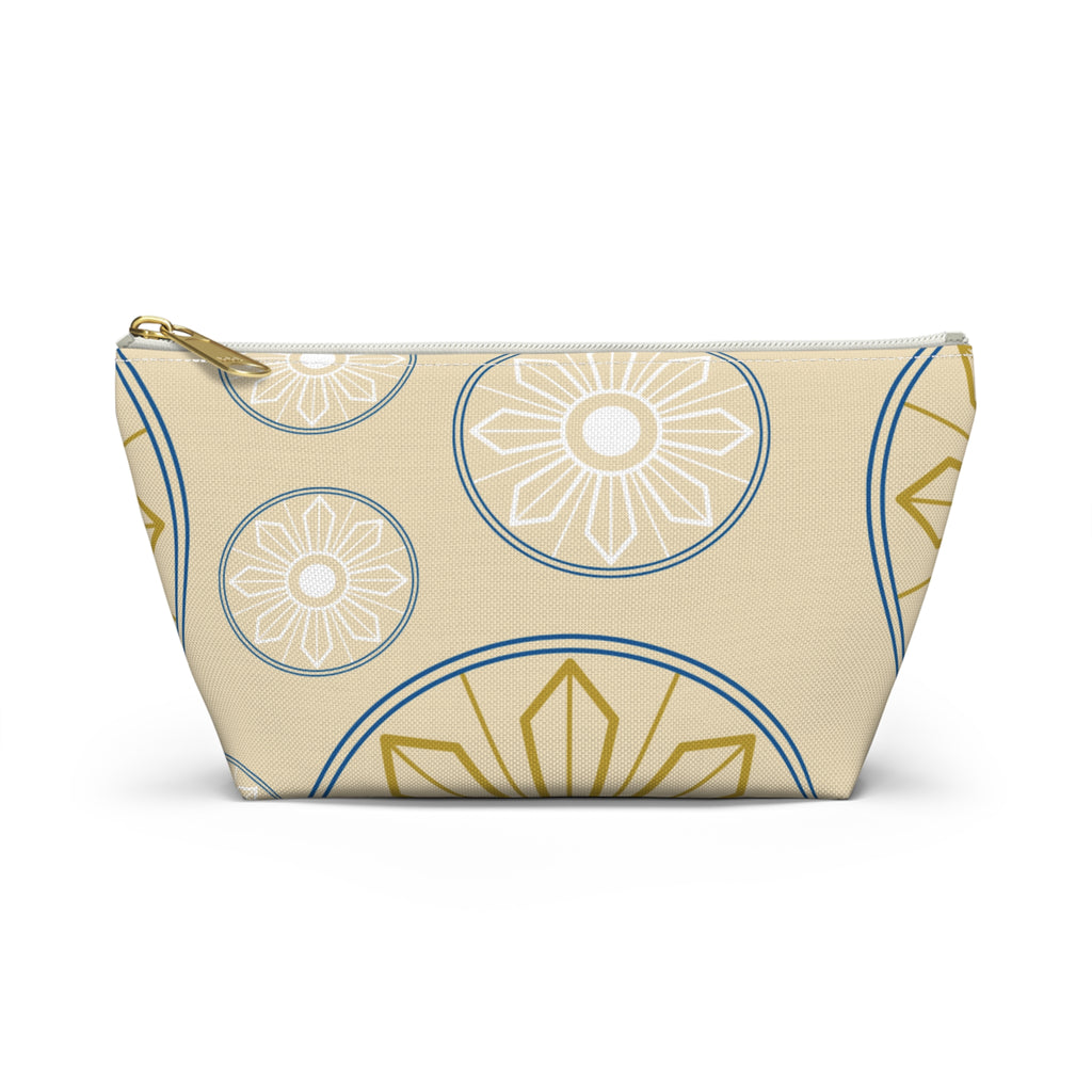 Boho Sunburst Accessory Pouch with T‑Bottom -  Makeup & Travel Organzier