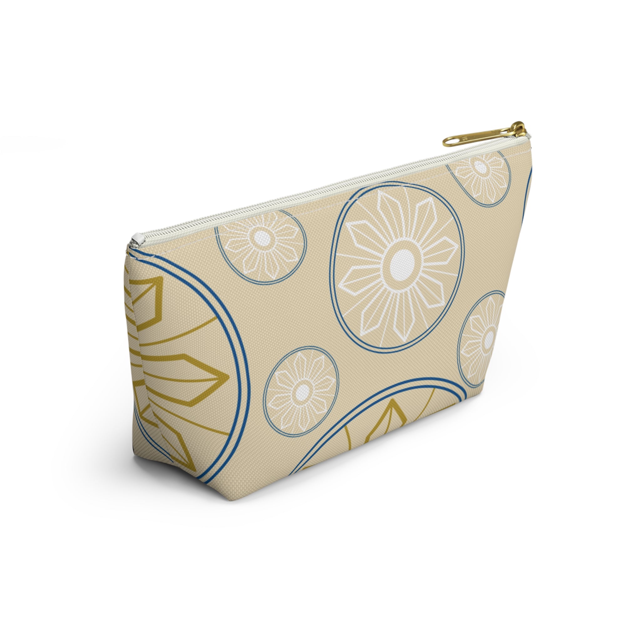 Boho Sunburst Accessory Pouch with T‑Bottom -  Makeup & Travel Organzier