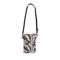 Pink & Black Palm Crossbody Phone Bag with Adjustable Strap  — Travel & Getaway Accessory